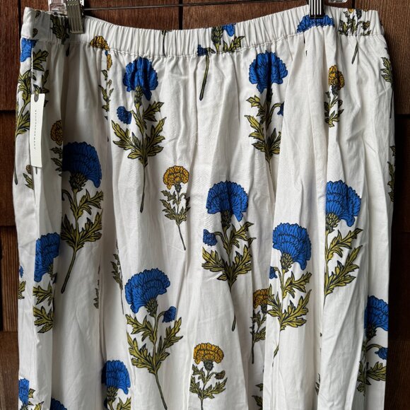 NWT Anthropologie The Jacie Poplin Floral Printed Midi Skirt by Maeve in X-Large - Picture 9 of 14